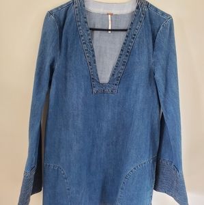 Free People Boho Denim Shirt/Dress